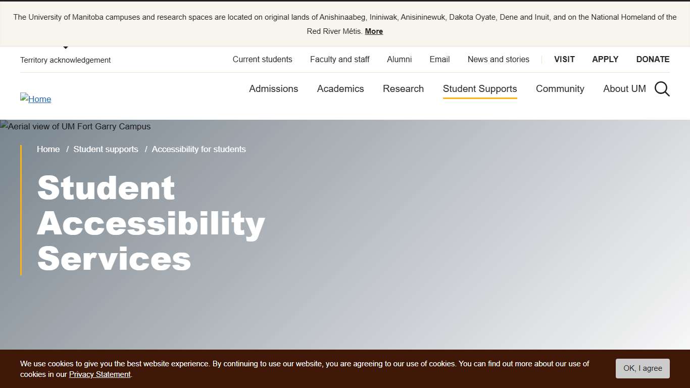 Accessibility for students University of Manitoba